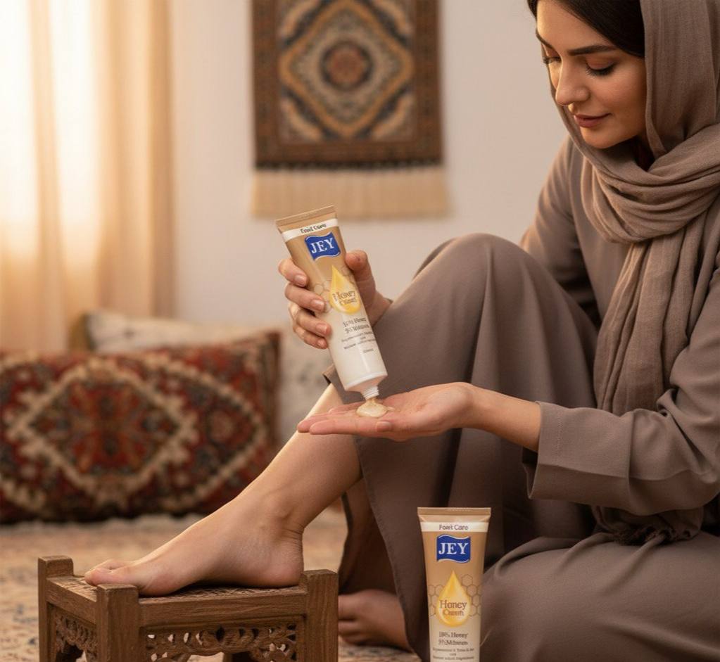 کرم محافظ پای عسل جی (خشکی های شدید پا)