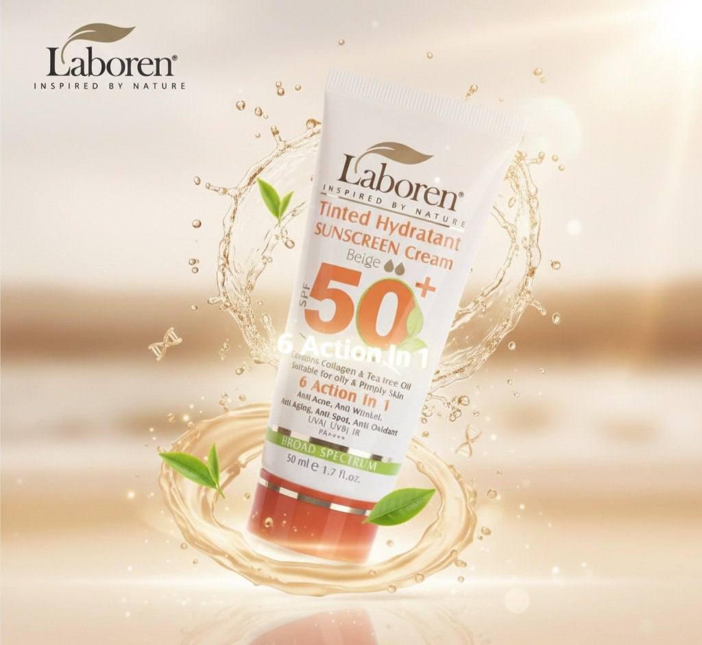 ضد آفتاب ۶ کاره رنگی +SPF50 لابورن – رنگ بژ