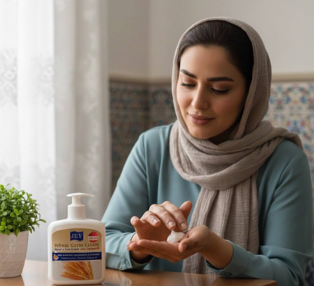 کرم تیوبی جوانه گندم جی (پوست خشک و نرمال)