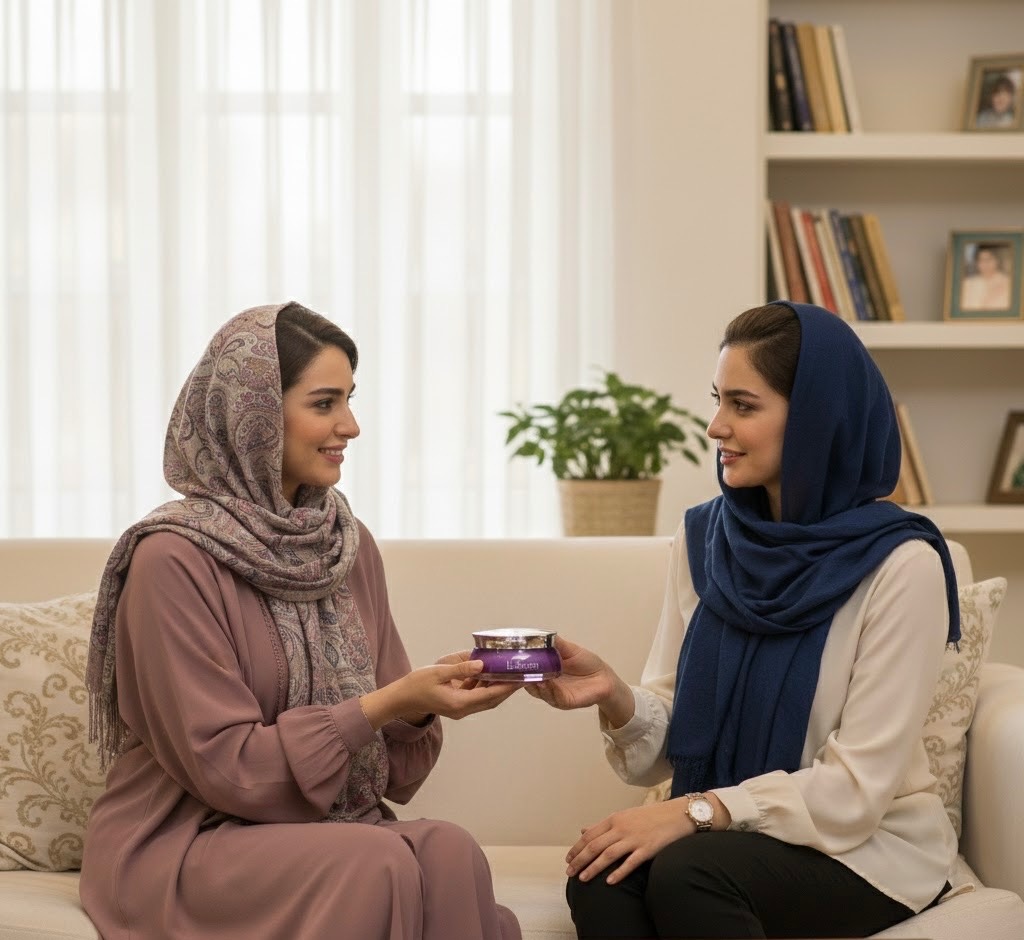 کرم  جوان کننده حاوی عصاره جلبک اسپیرولینا، ویتامین C  لیپوزوم دار و کلاژن لابورن